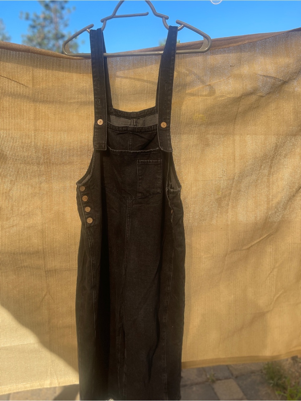Black Denim Overalls- Women's Jumper nonbranded
